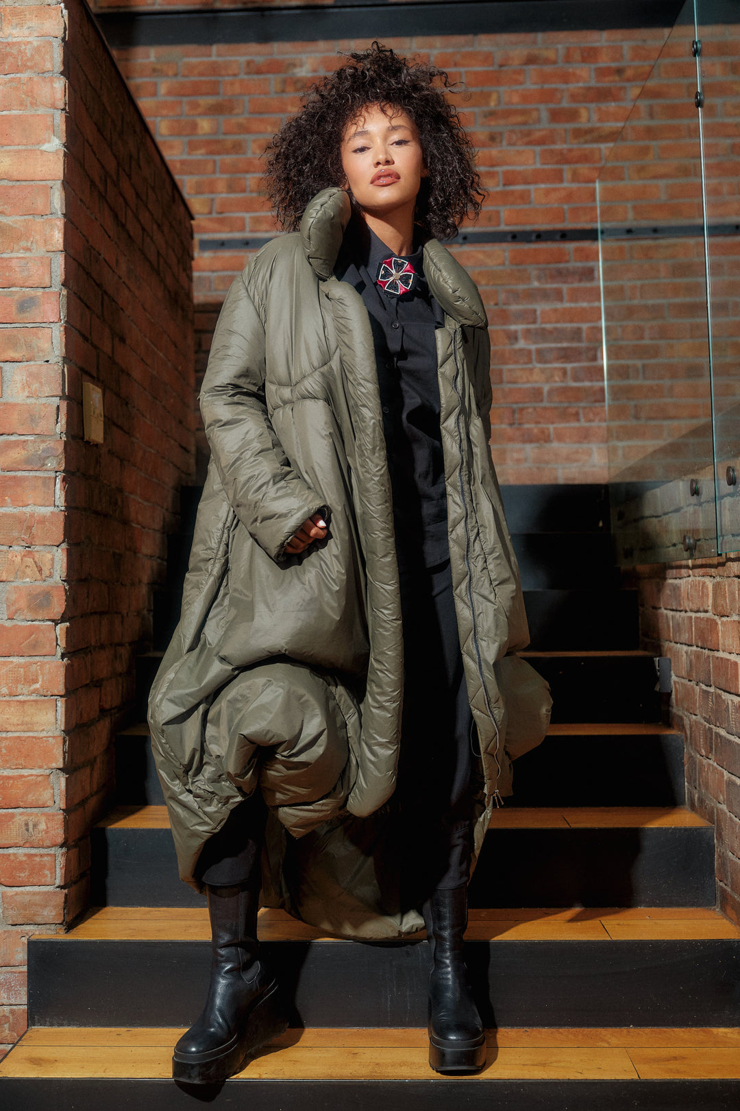 Transitional jacket in Khaki green