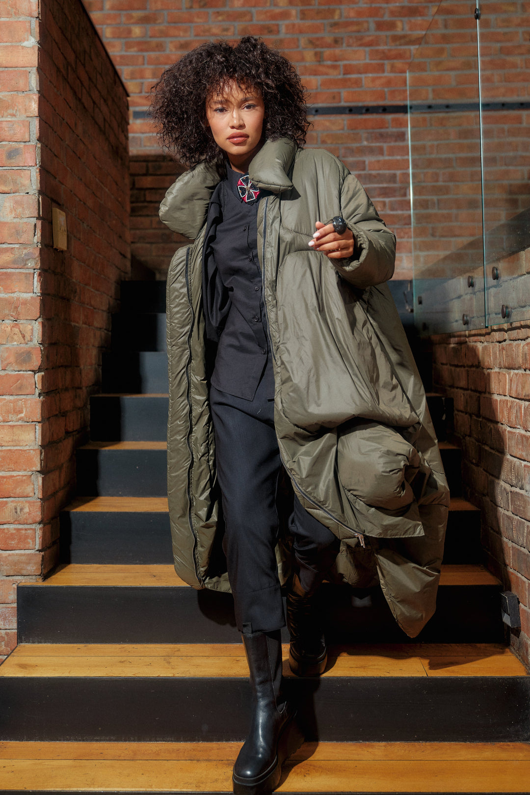 Transitional jacket in Khaki green