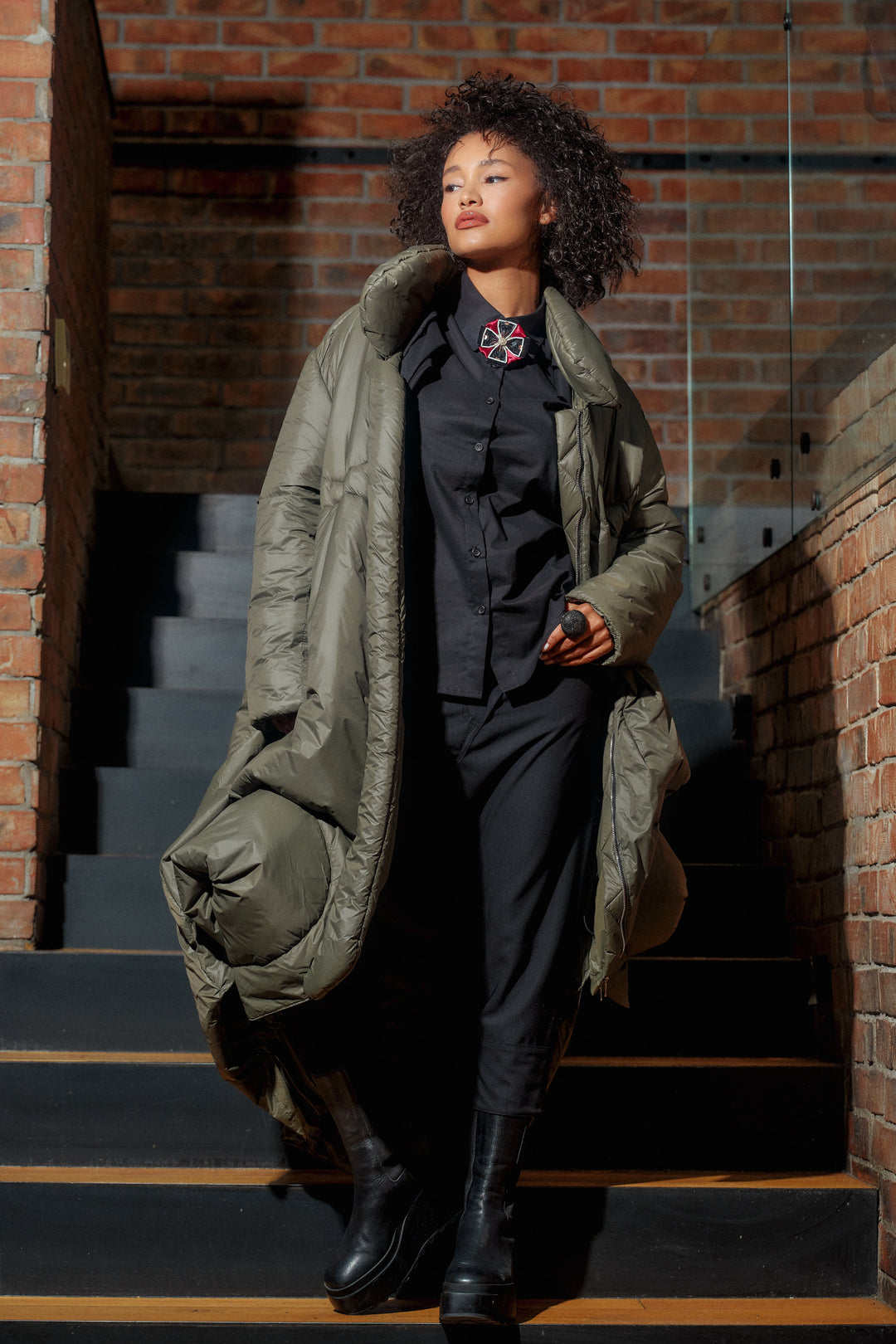 Transitional jacket in Khaki green