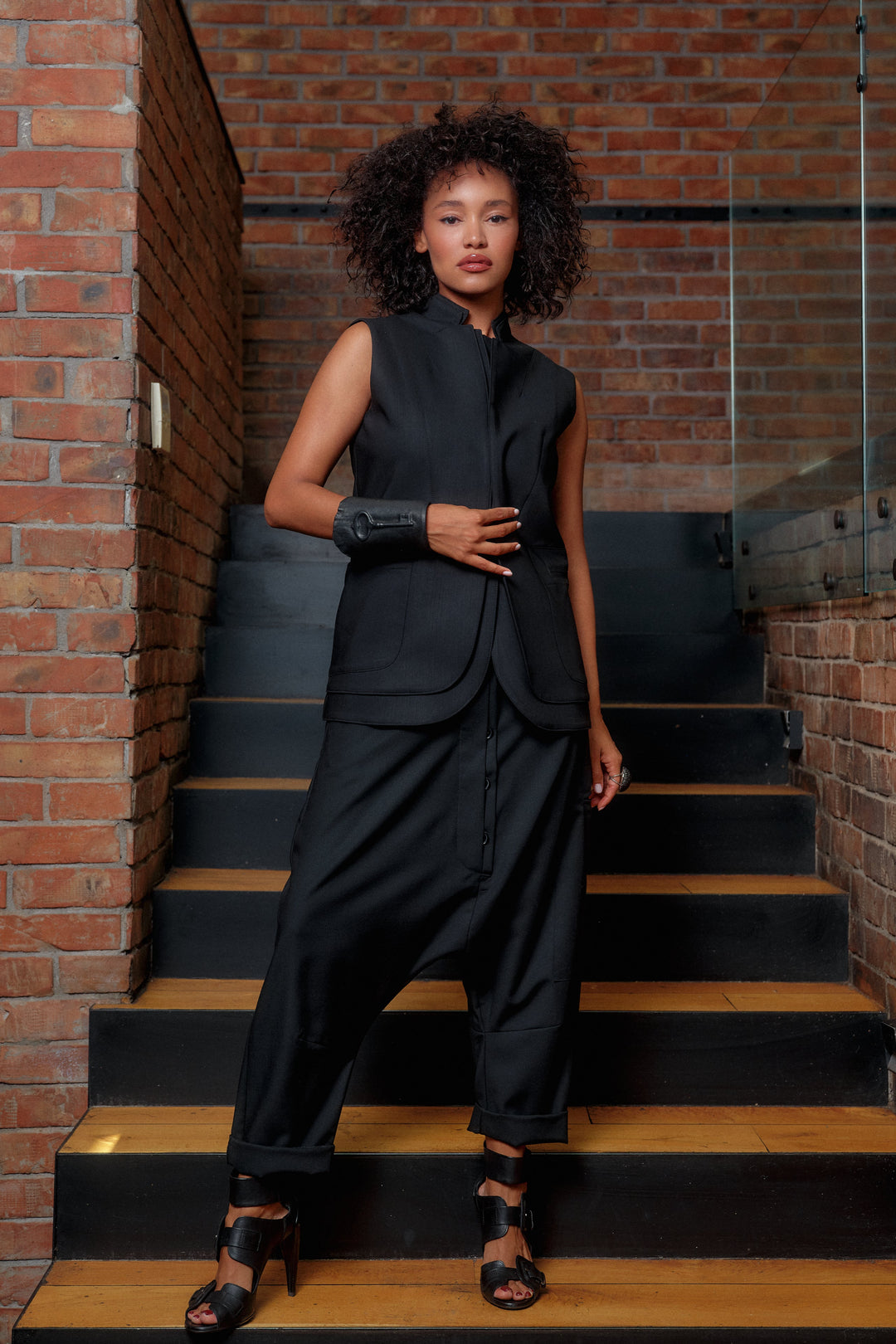 Avant garde merino wool baggy pants