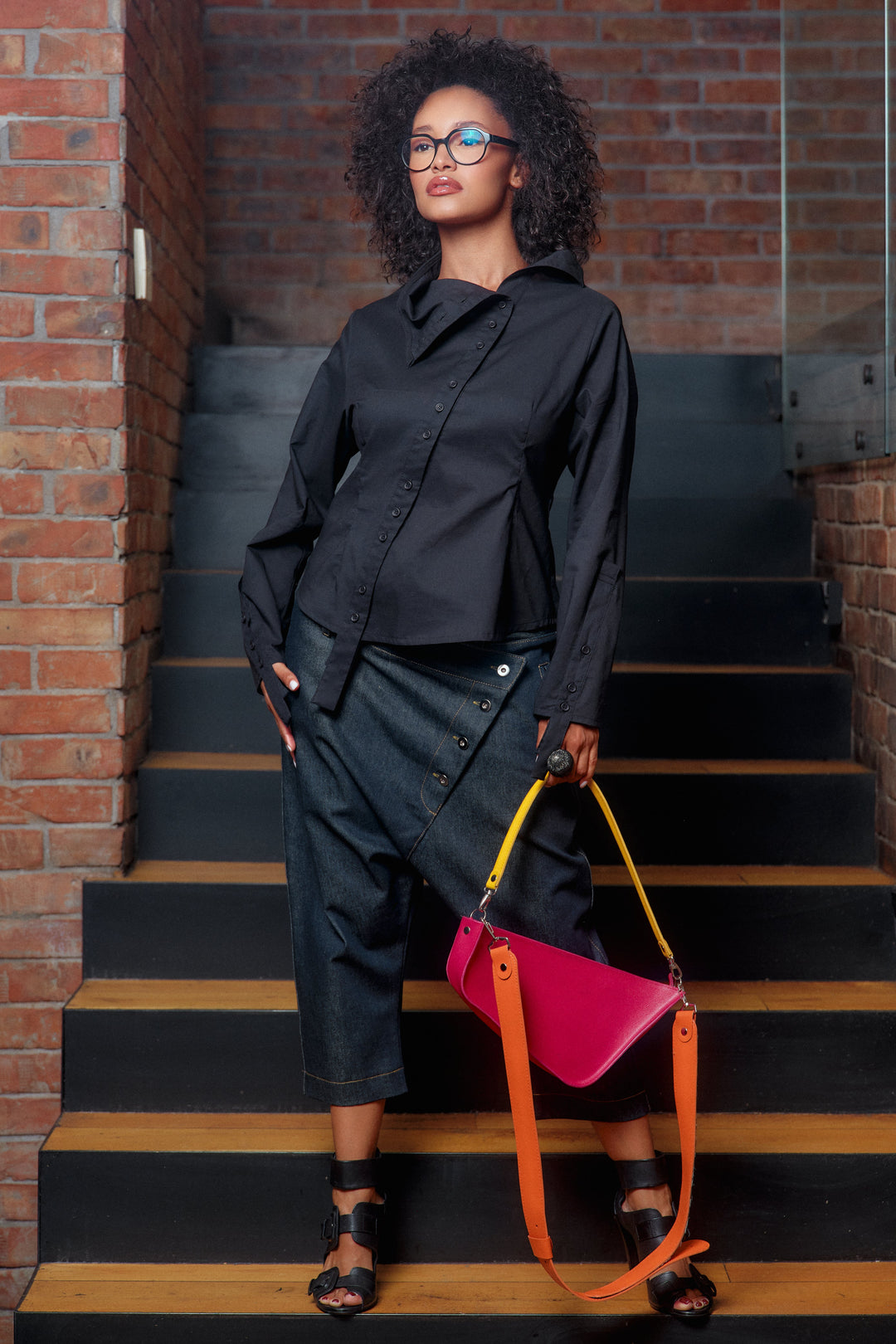 Black cotton shirt women's