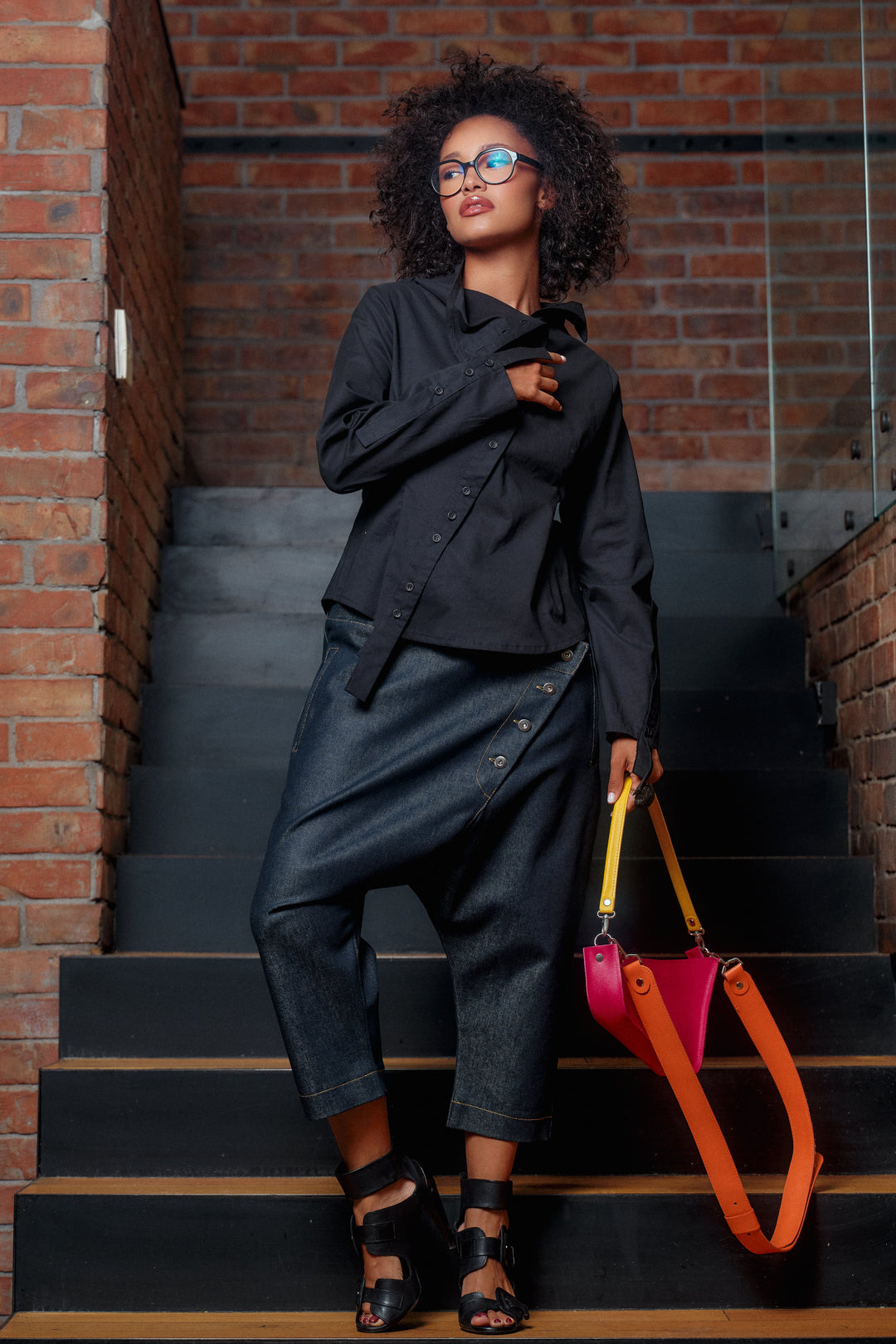 Black cotton shirt women's