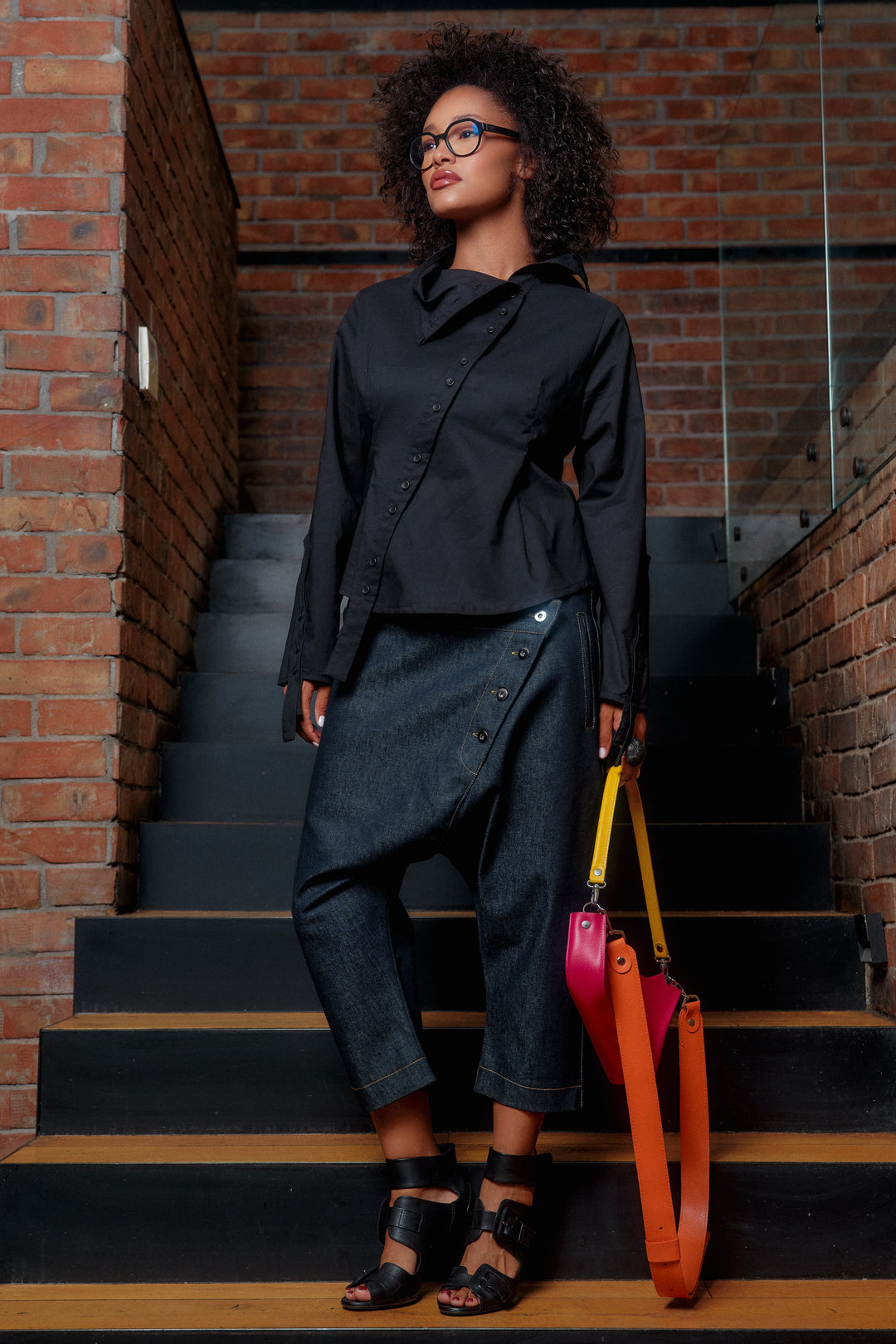 Black cotton shirt women's