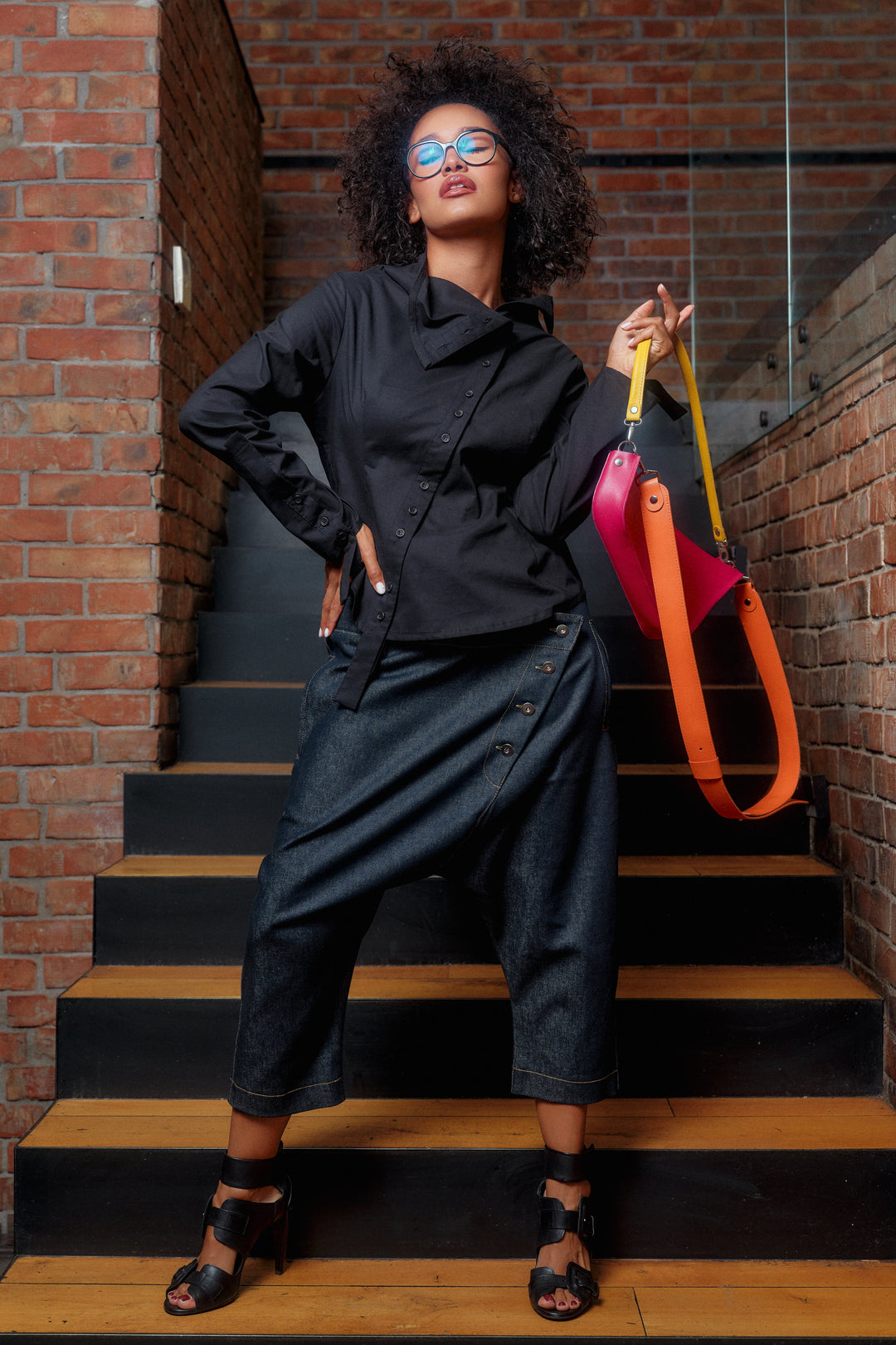 Black cotton shirt women's