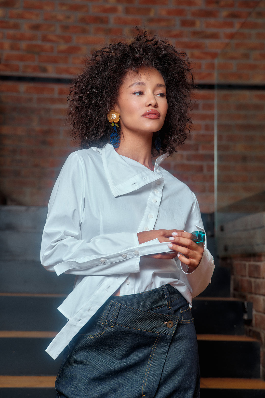 White cotton shirt women's 