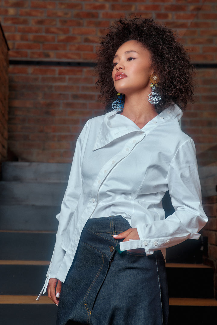 White cotton shirt women's 