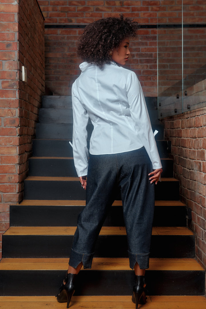 White cotton shirt women's 