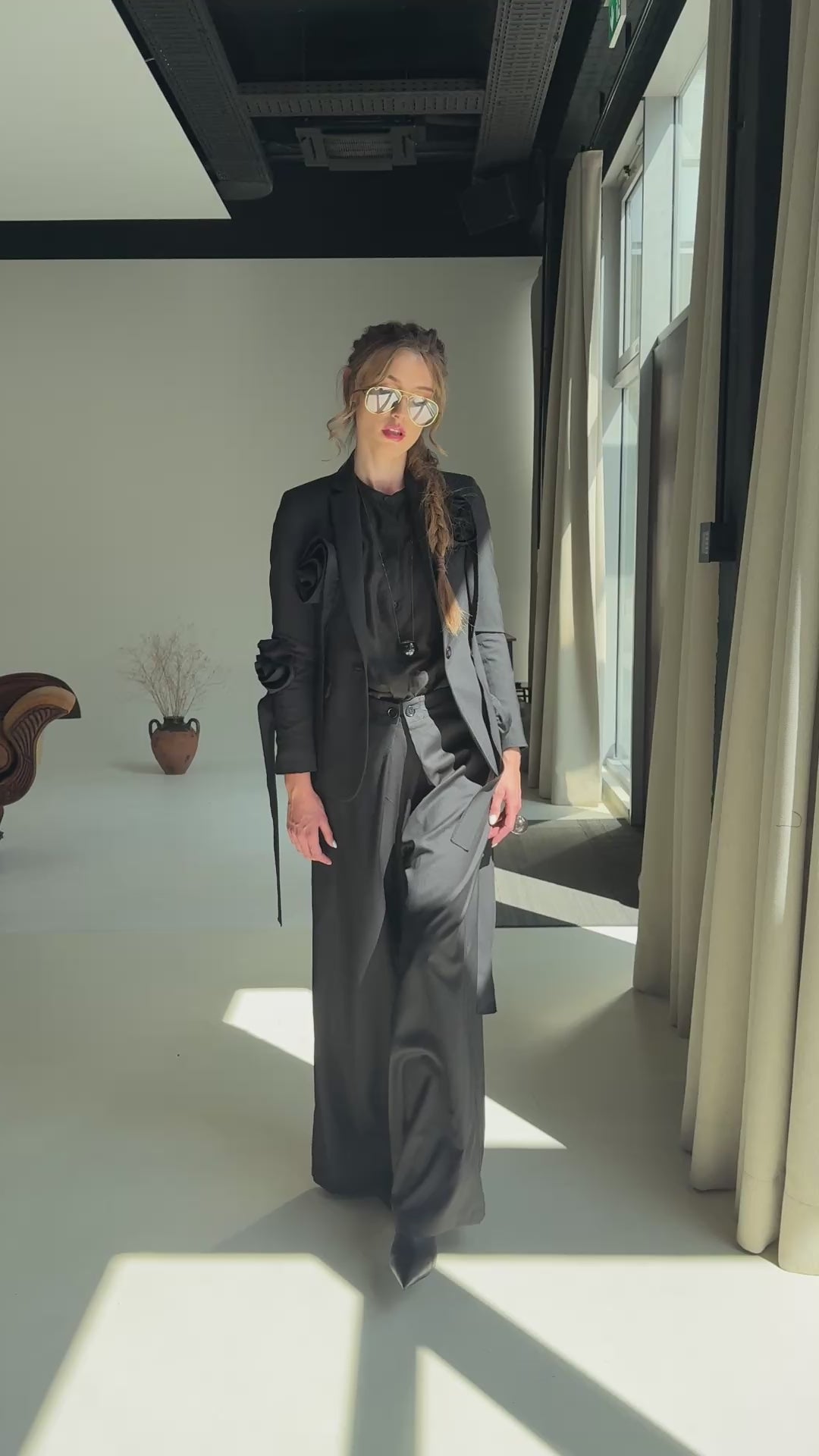 Wollblazer mit Doppelrevers