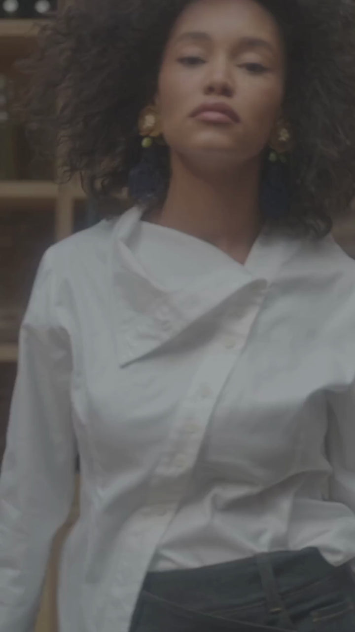 White cotton shirt women's