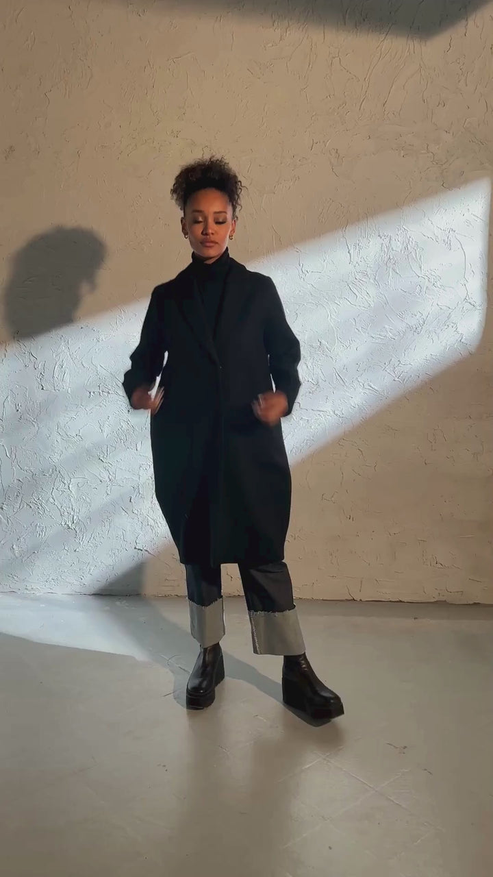 Oversized 100% Sheep Wool Coat