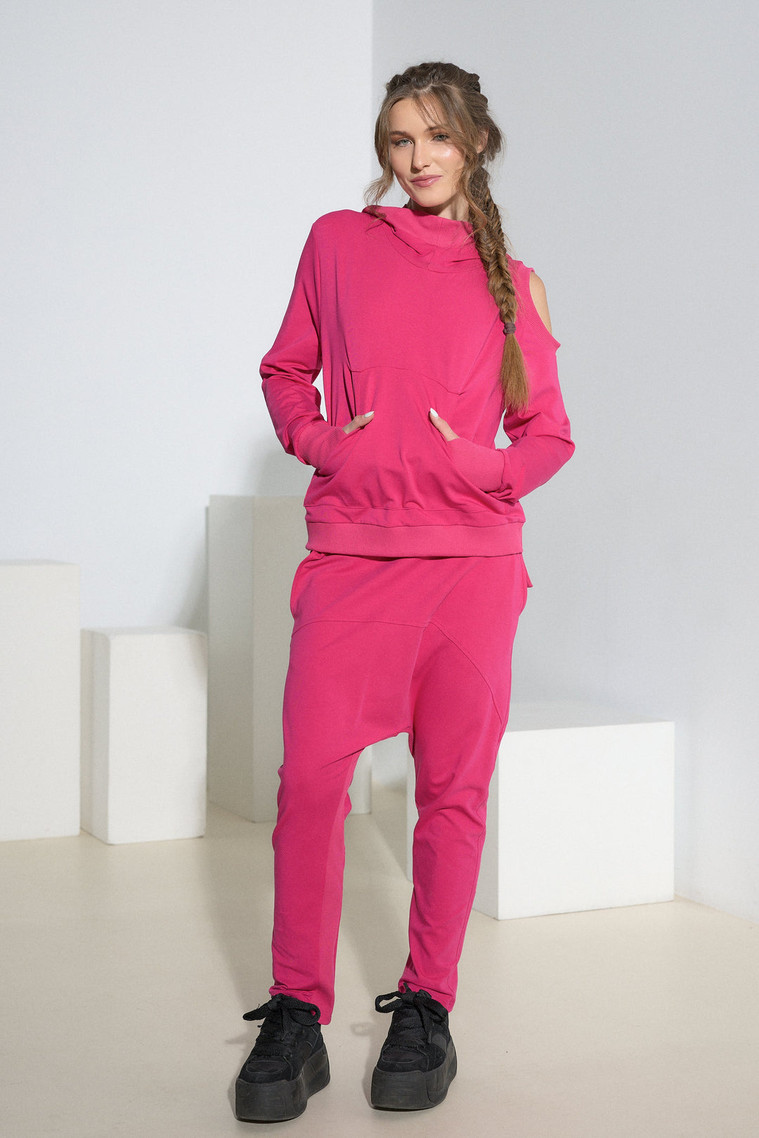 Trainingsanzug-Set – Mintgrünes Sweatshirt und Haremshose