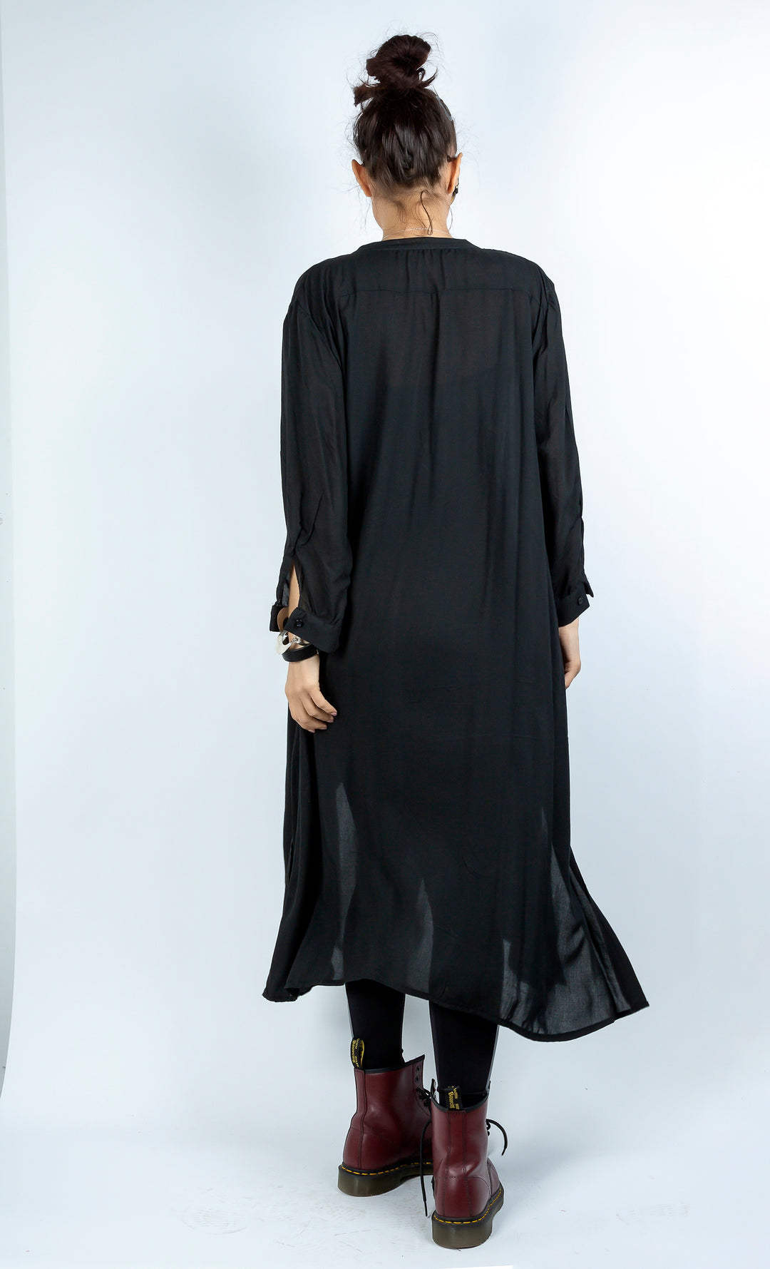 Long Sleeve Asymmetrical Black Shirt