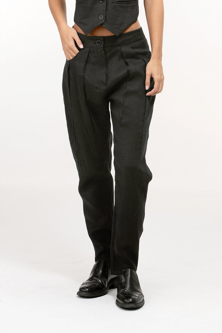 Organic Linen Straight Leg Pants