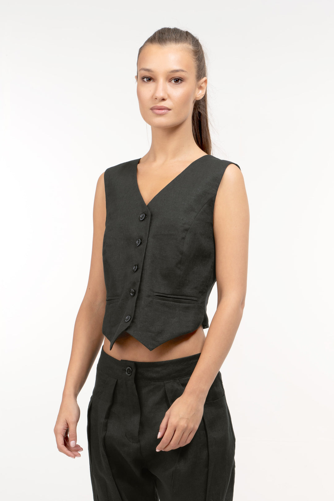 Classic Linen Womens Waistcoat