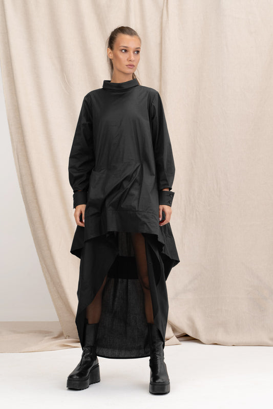 Black Avant Garde Dress, Women's Linen Dress, Avant Garde Clothing, Long  Ribbons Dress With Pockets -  Canada