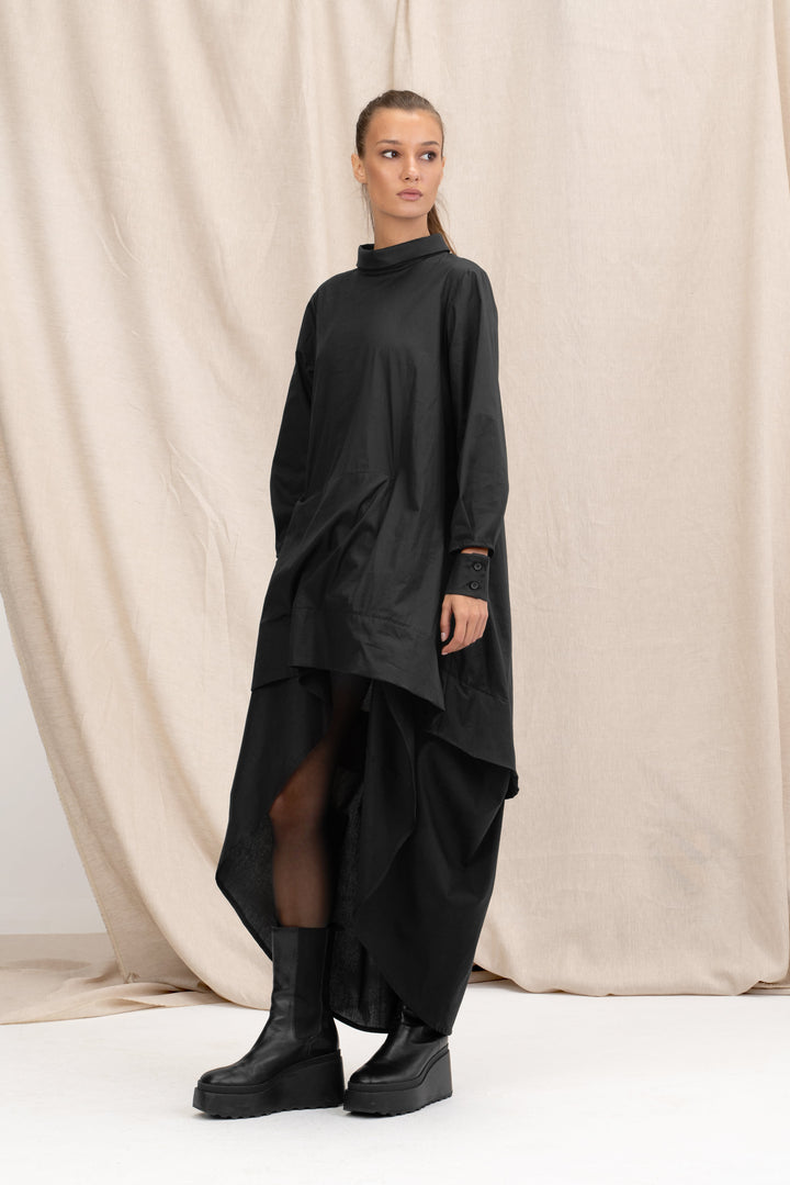 Oversized Asymmetrical Cotton Dress