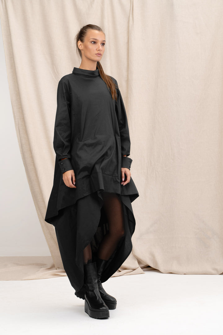 Oversized Asymmetrical Cotton Dress