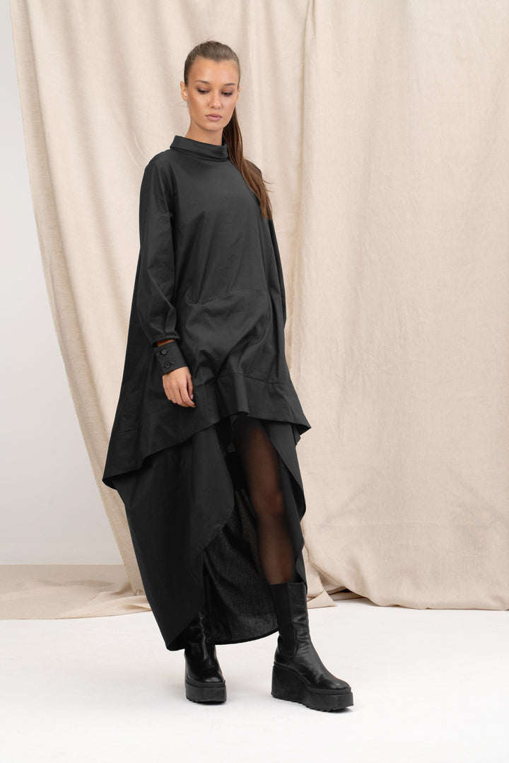 Oversized Asymmetrical Cotton Dress