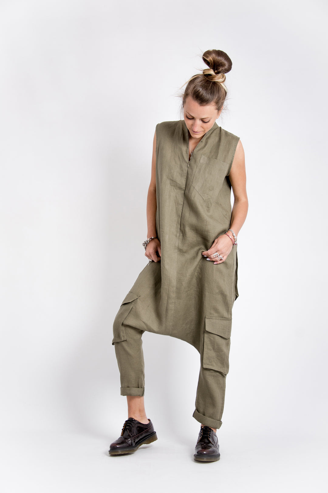 Linen Harem Jumpsuit