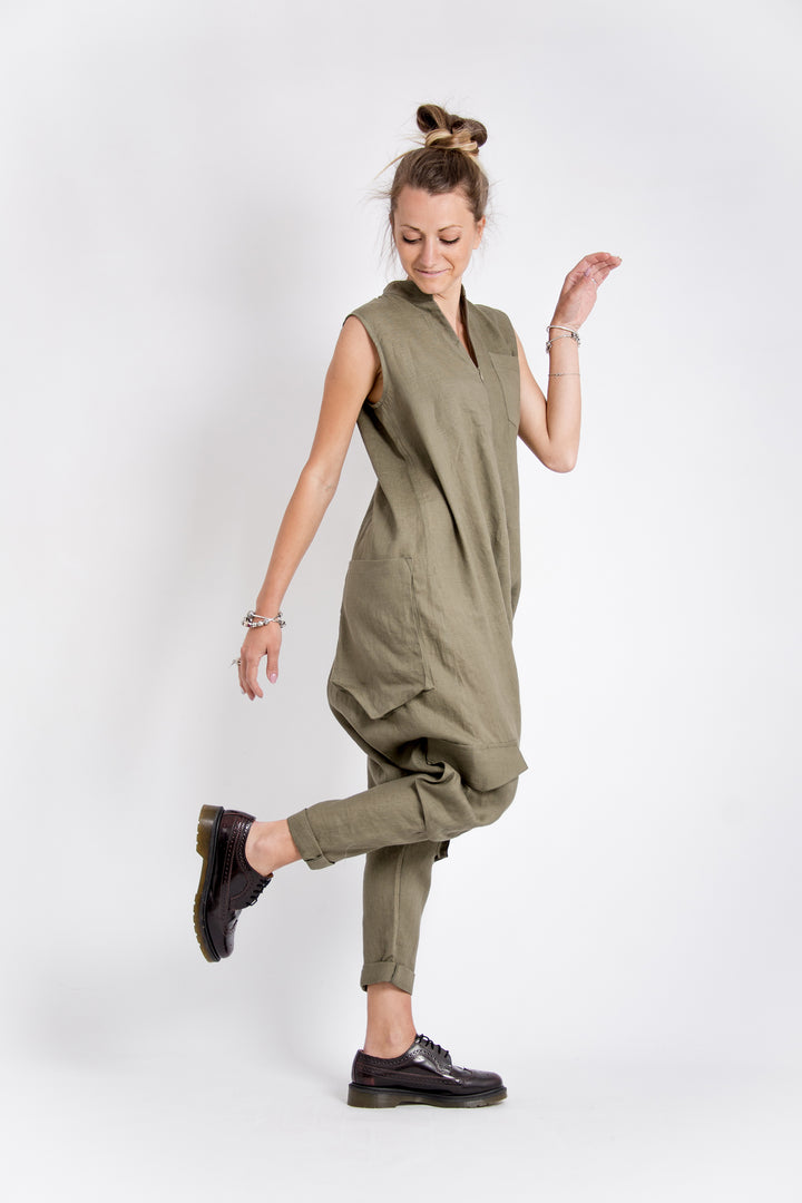 Linen Harem Jumpsuit