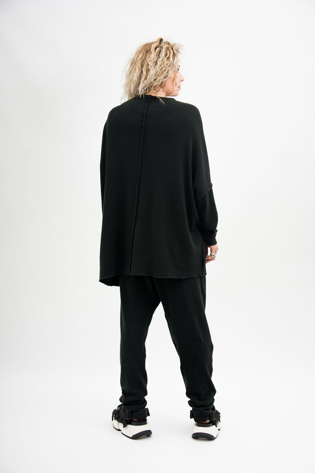 Black Loose Knit Women's Sweater