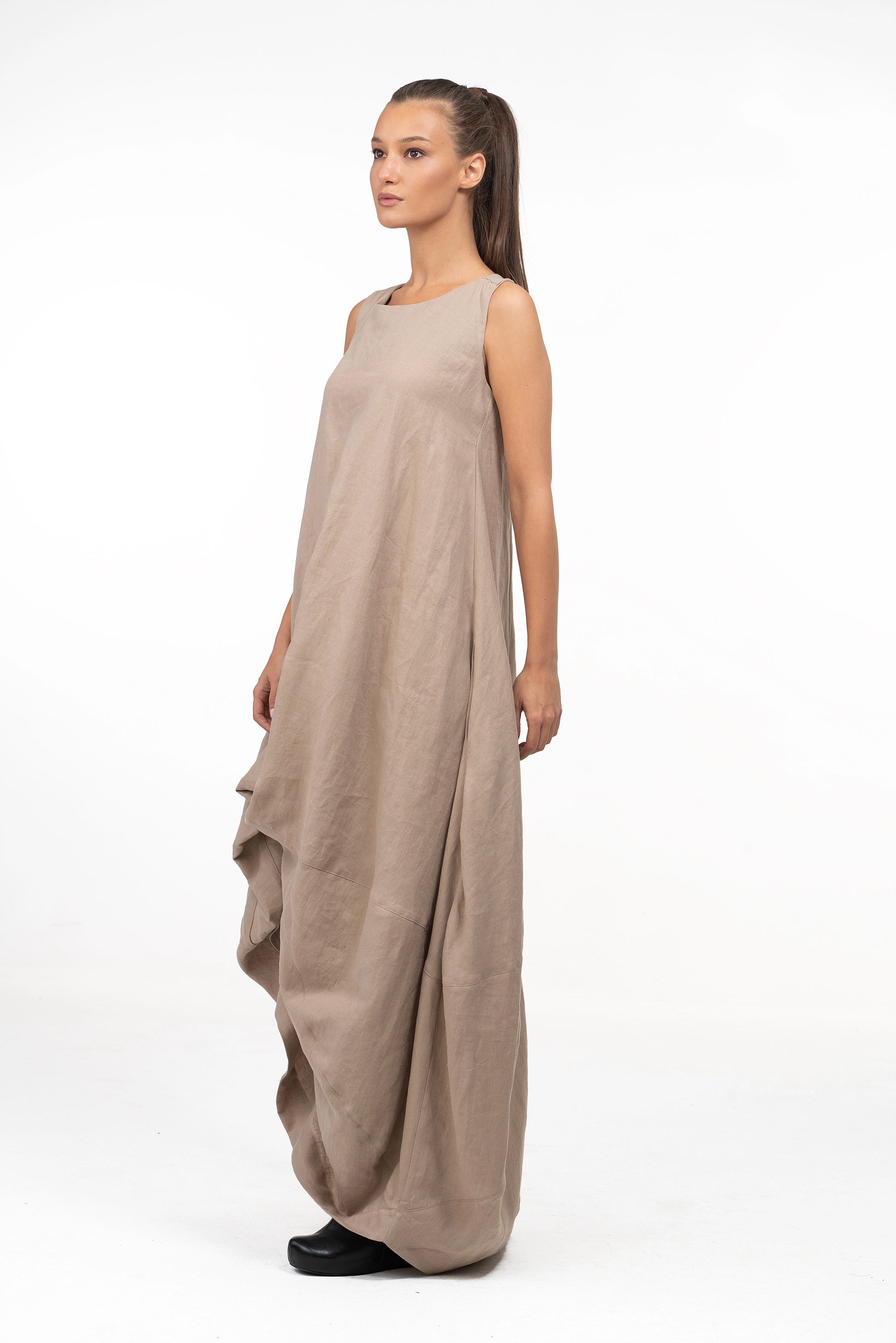 Boho Linen Maxi Summer Dress