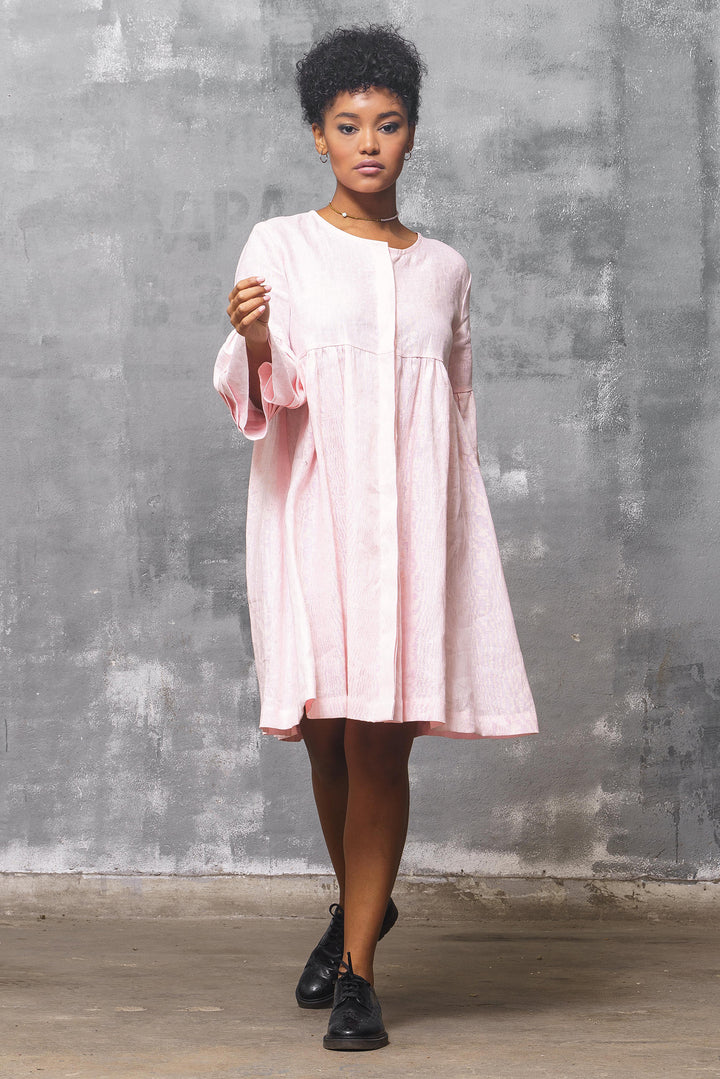 Ash Rose Organic Linen Midi Dress