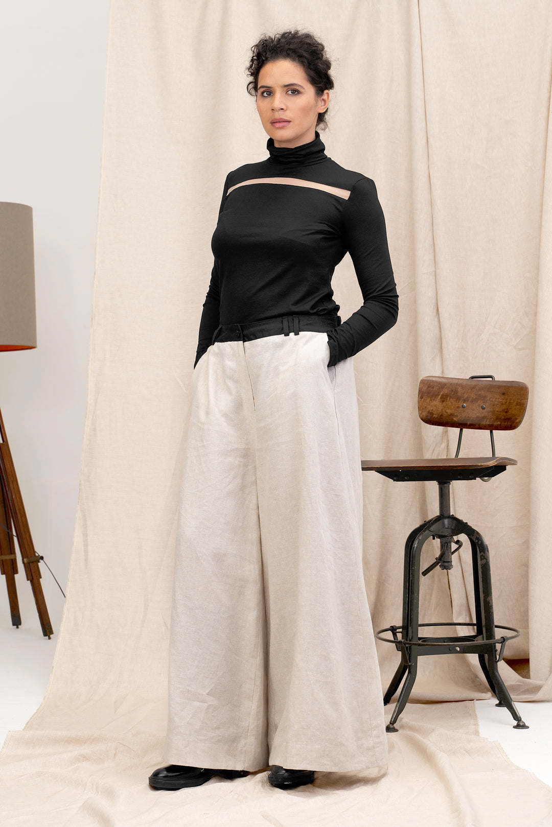 Wide Leg Linen Pants