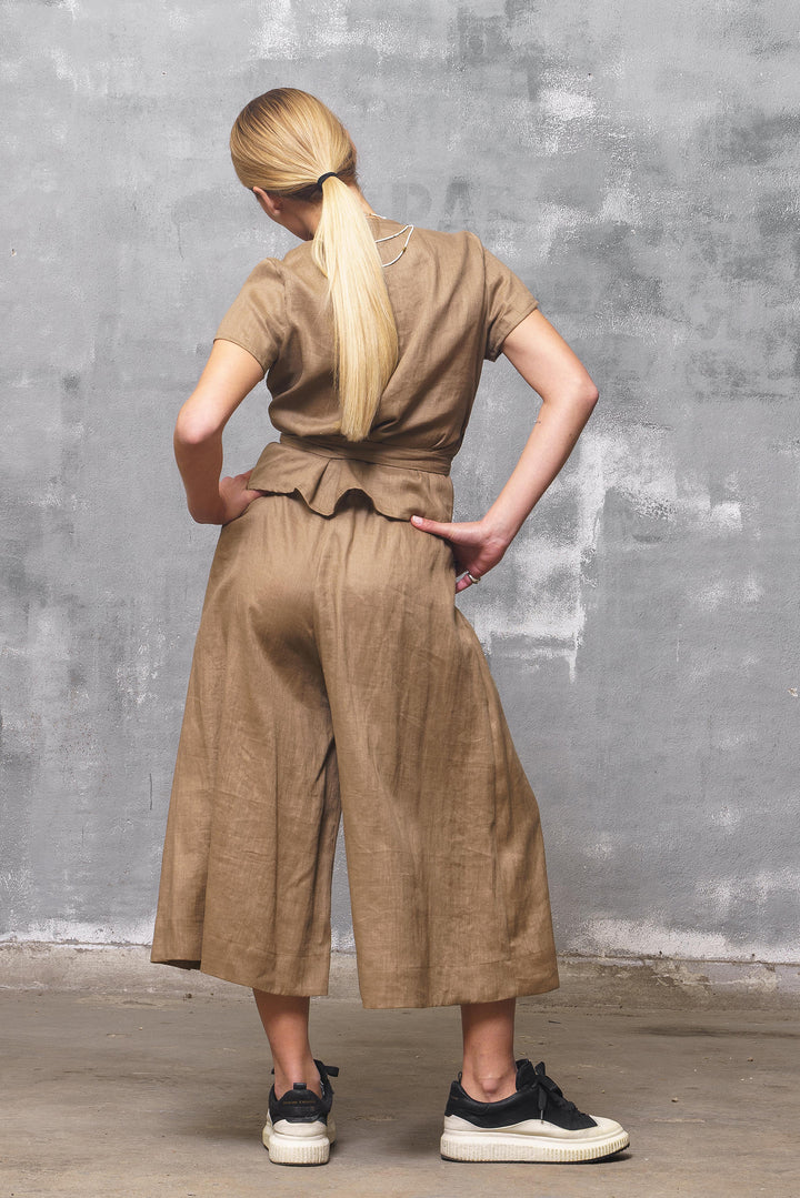 Wide Leg Organic Linen Pants