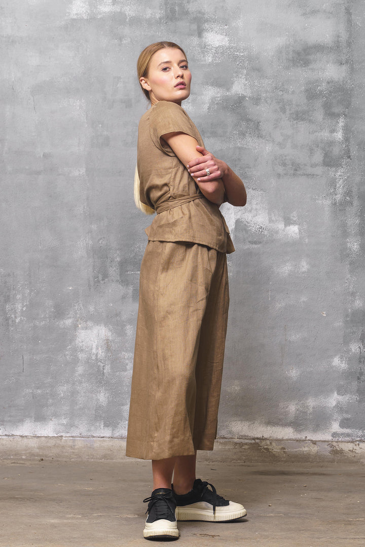 Wide Leg Organic Linen Pants