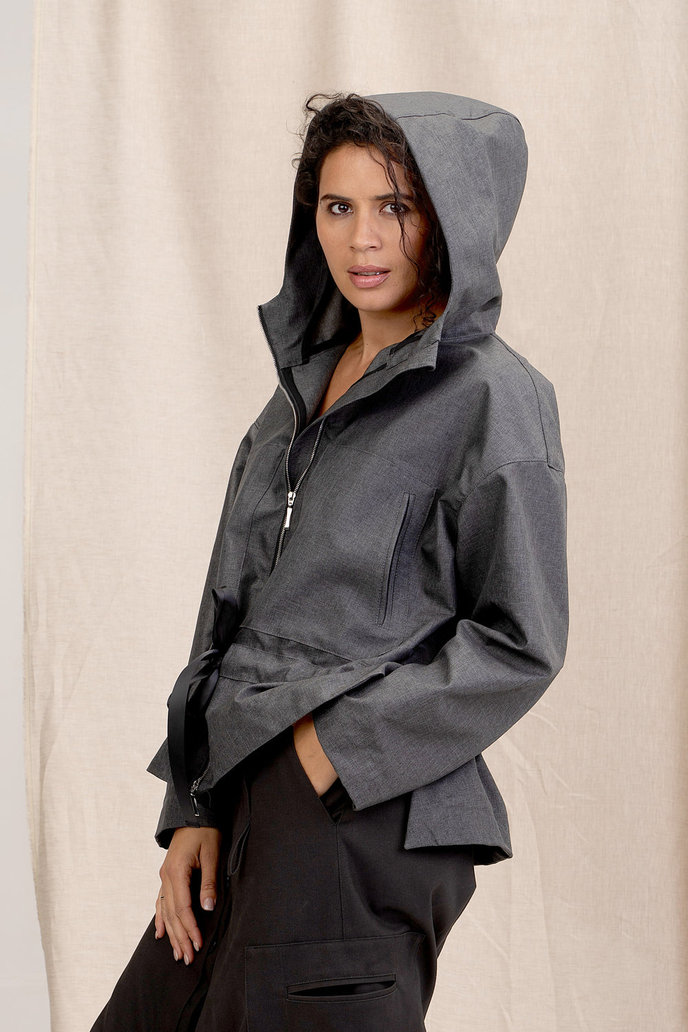 Windproof Gray Women's Jacket