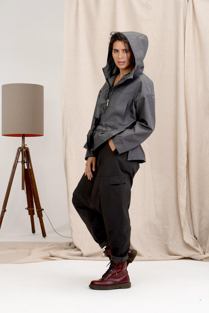 Windproof Gray Women's Jacket