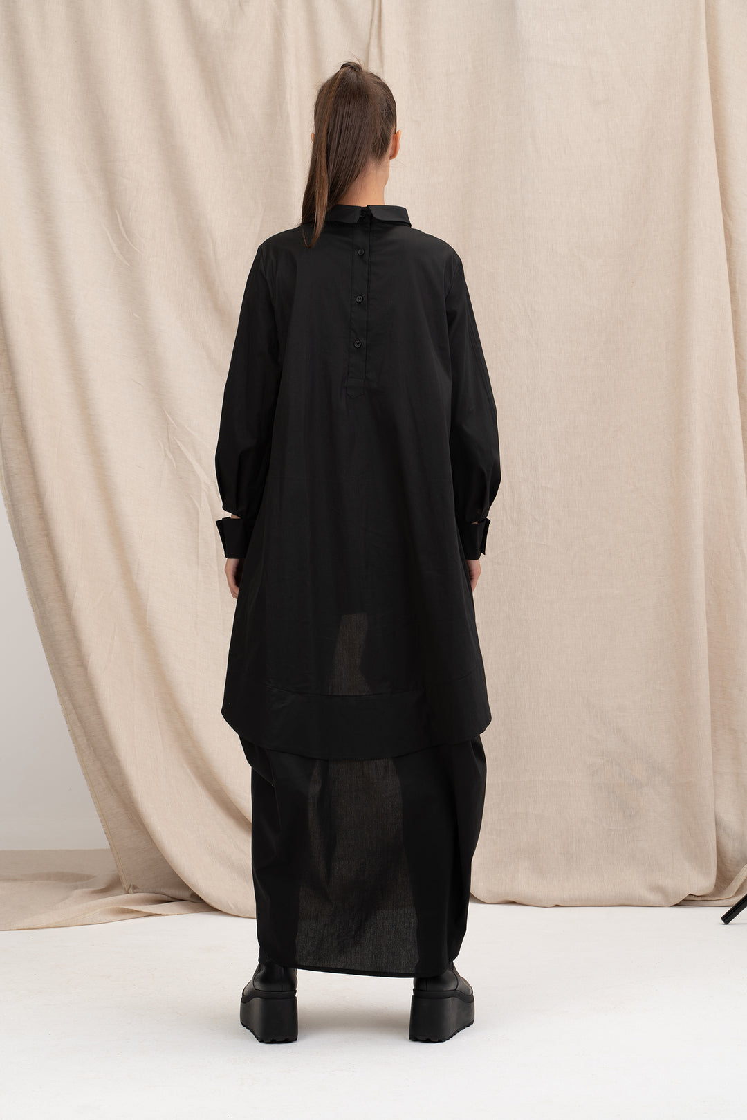 Oversized Asymmetrical Cotton Dress