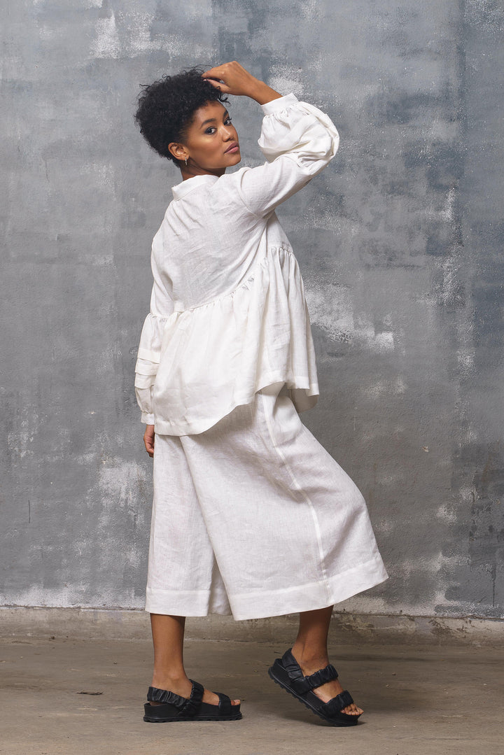 Wide Leg Organic Linen Pants