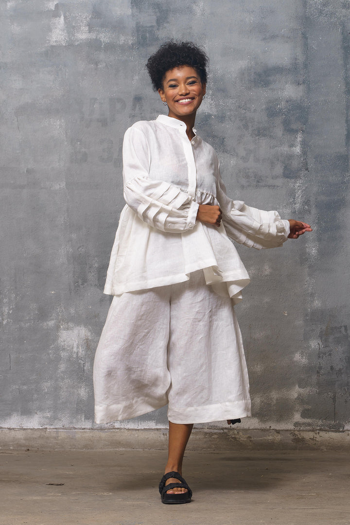 Wide Leg Organic Linen Pants