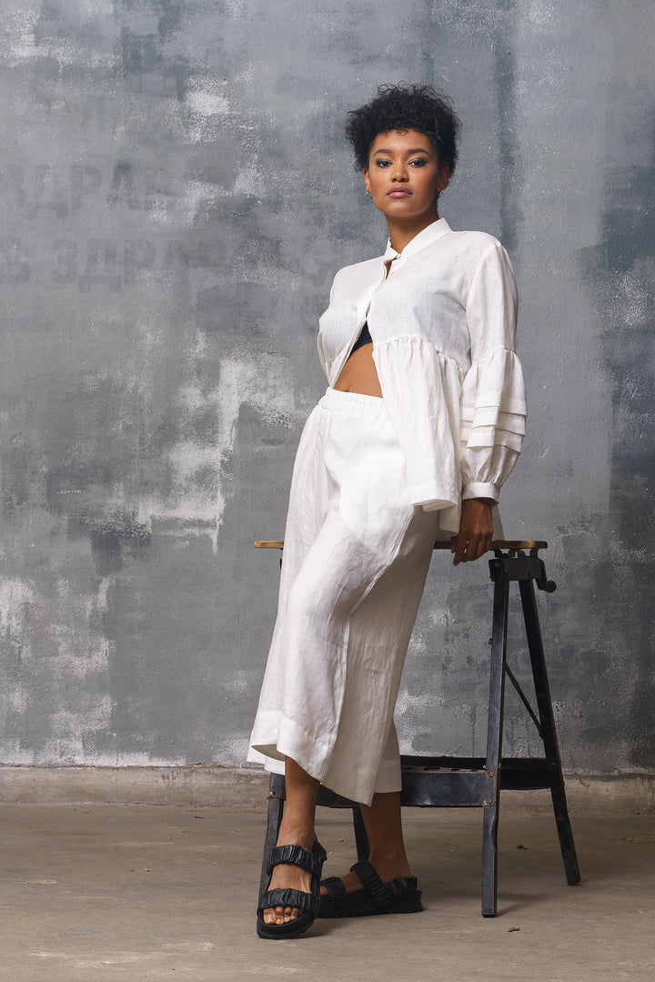 Wide Leg Organic Linen Pants