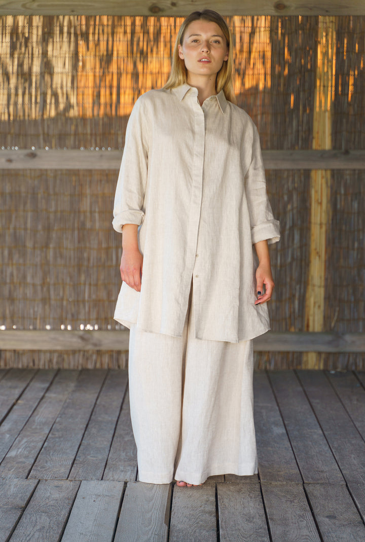 Relaxed Fit Boho Linen Shirt for Women