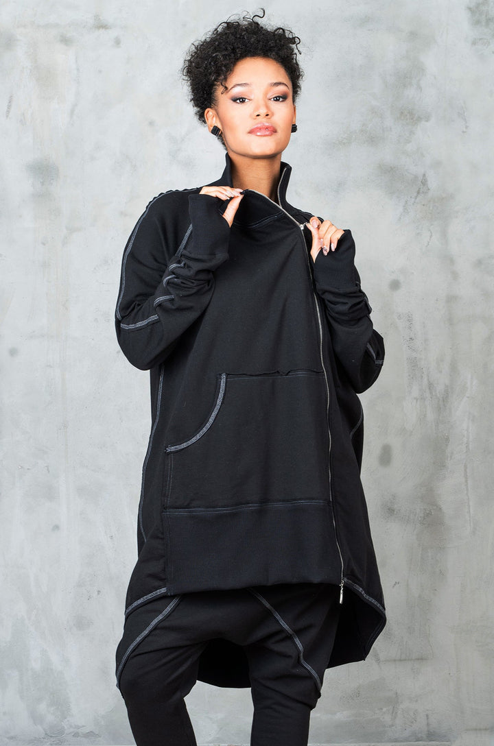 Asymmetrical Oversized Women's Sweatshirt