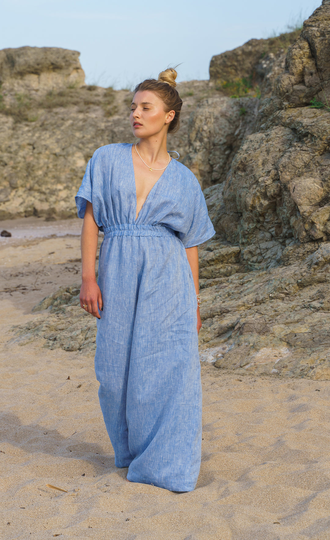 Organic Linen Plus Size Jumpsuit