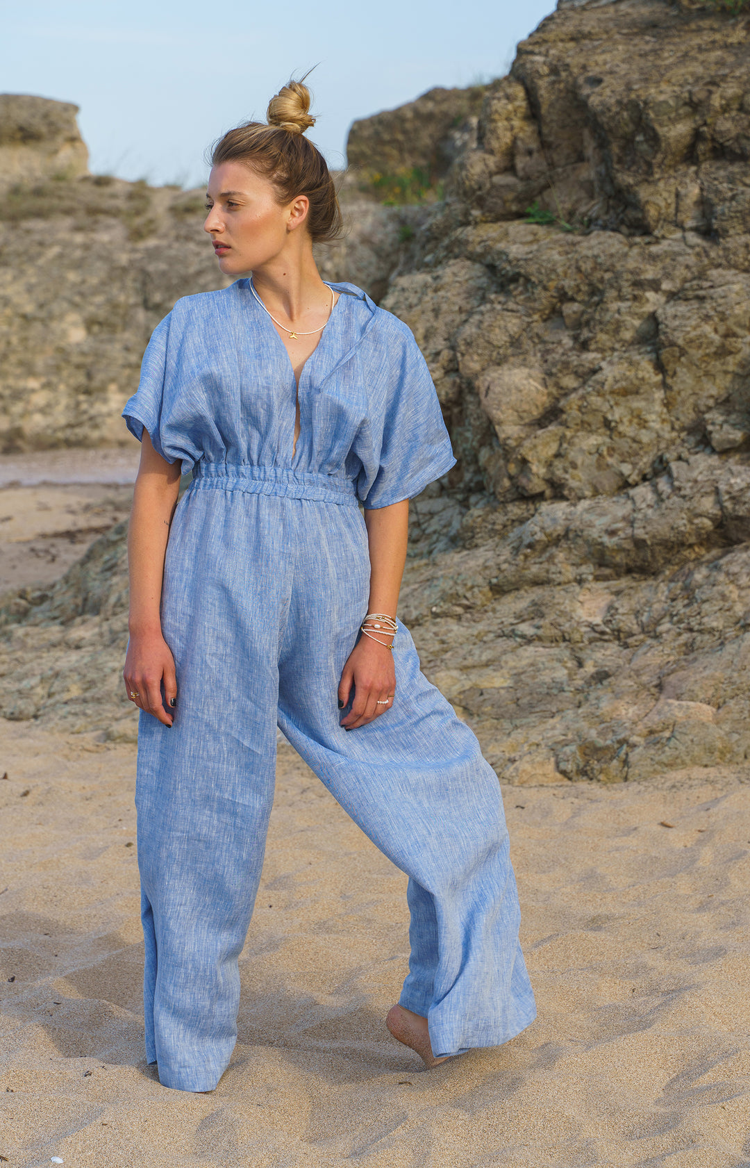 Organic Linen Plus Size Jumpsuit