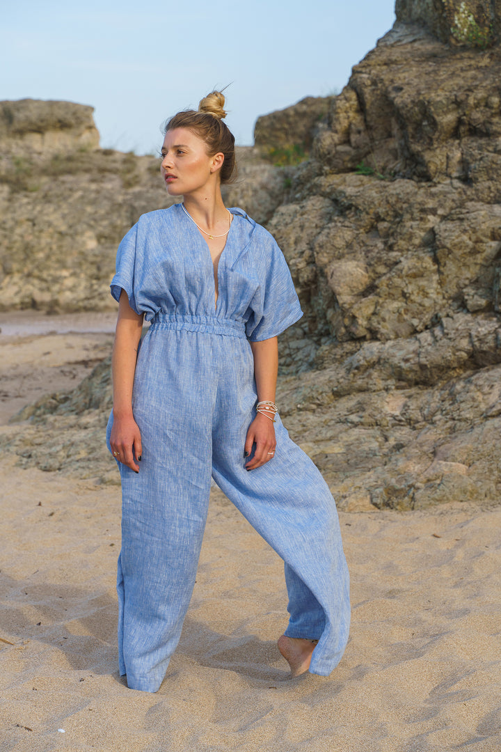 Organic Linen Plus Size Jumpsuit