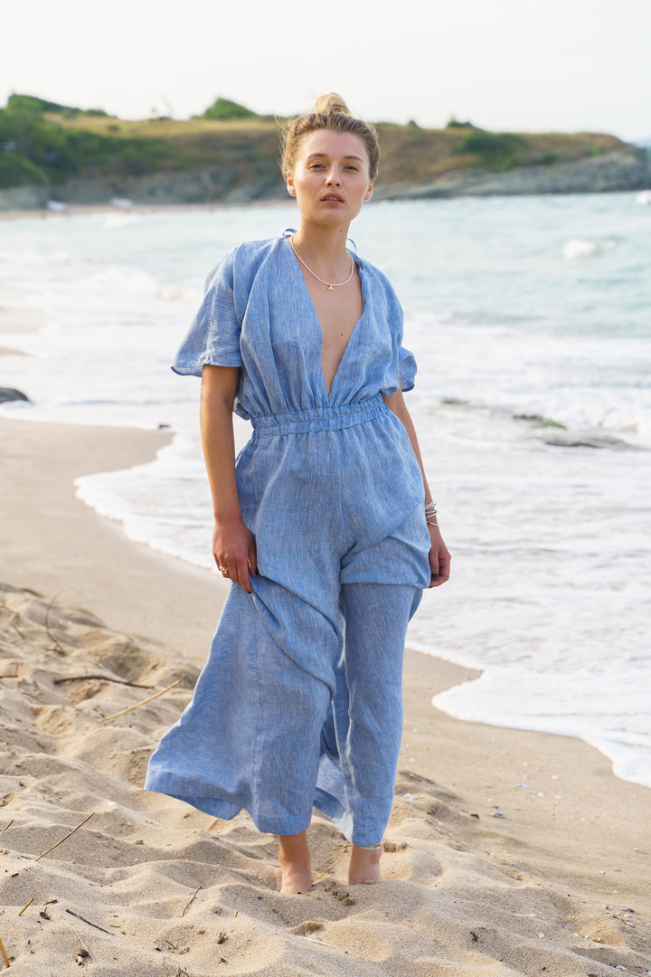 Organic Linen Plus Size Jumpsuit