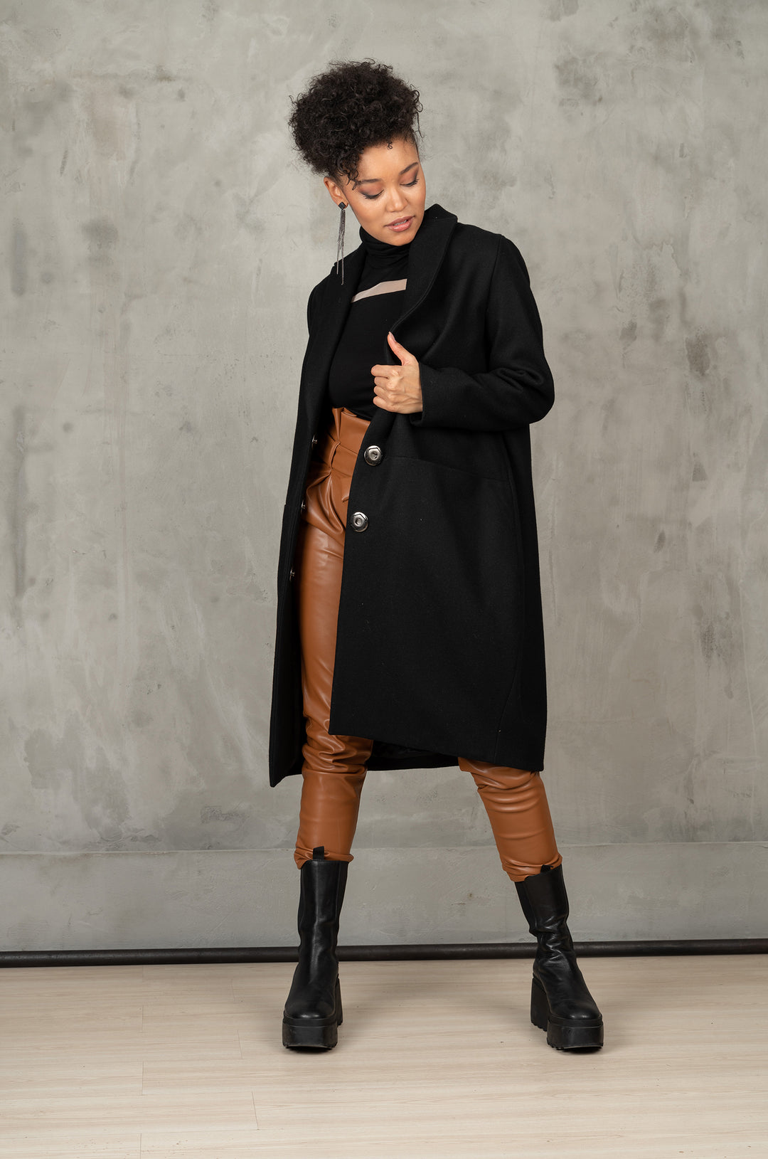 100% Winter Wool Coat for Women