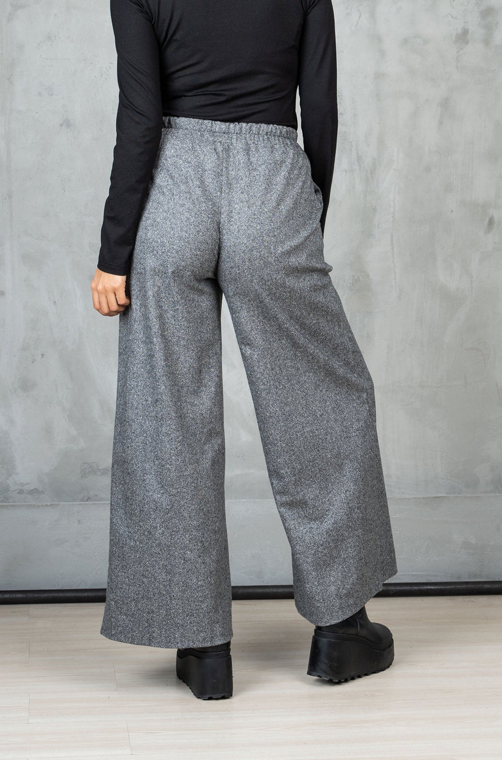 Wide Leg Merino Wool Winter Pants