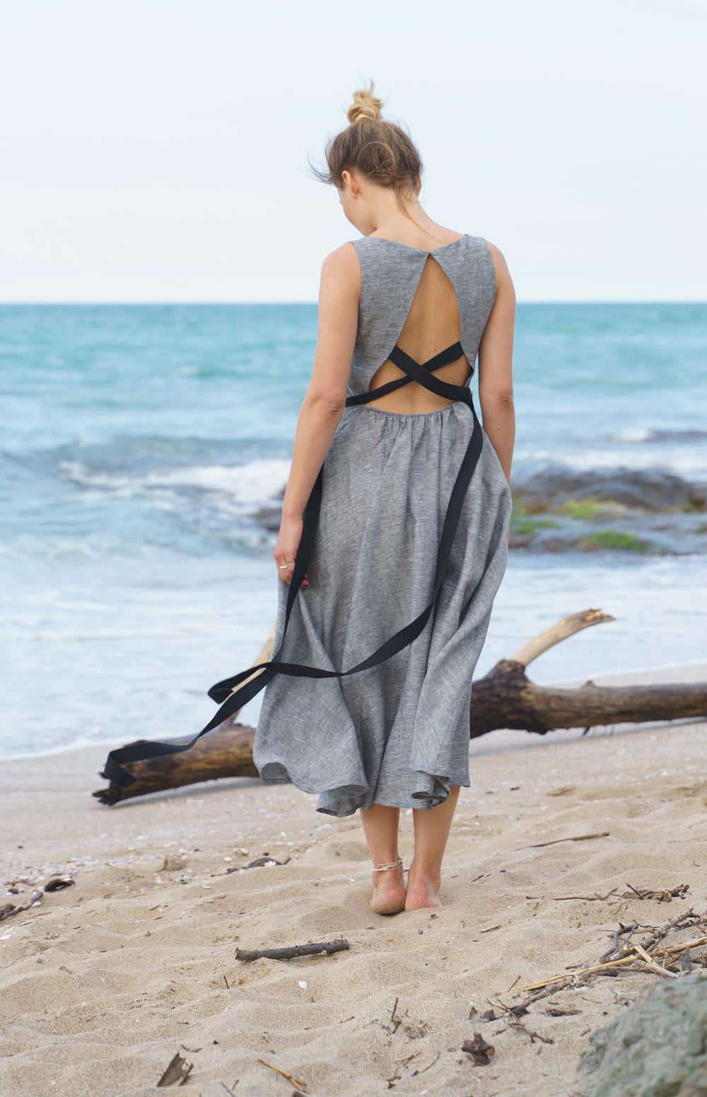 Summer Linen Midi Dress