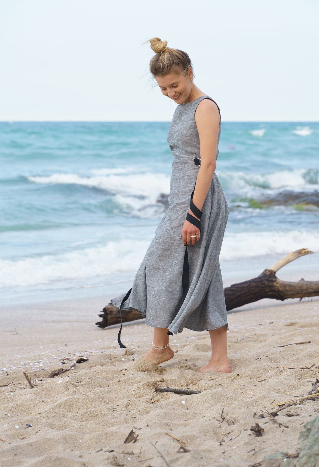 Summer Linen Midi Dress