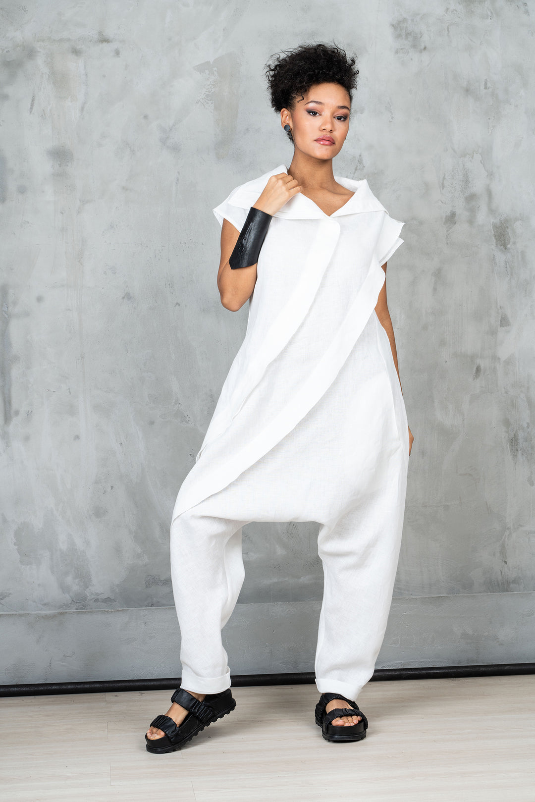 White Linen Jumpsuit