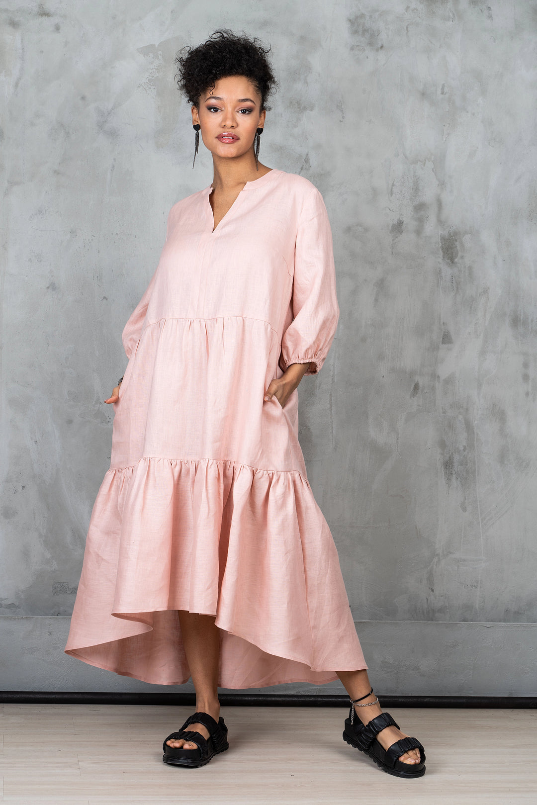 Ash Rose Linen Tunic Dress