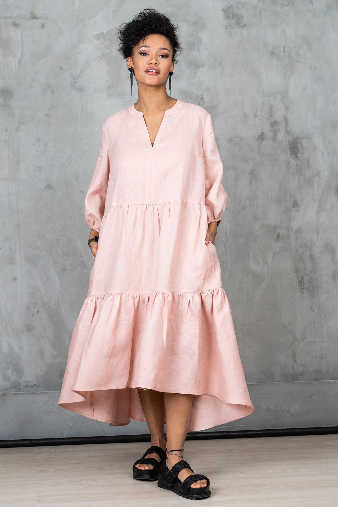 Ash Rose Linen Tunic Dress