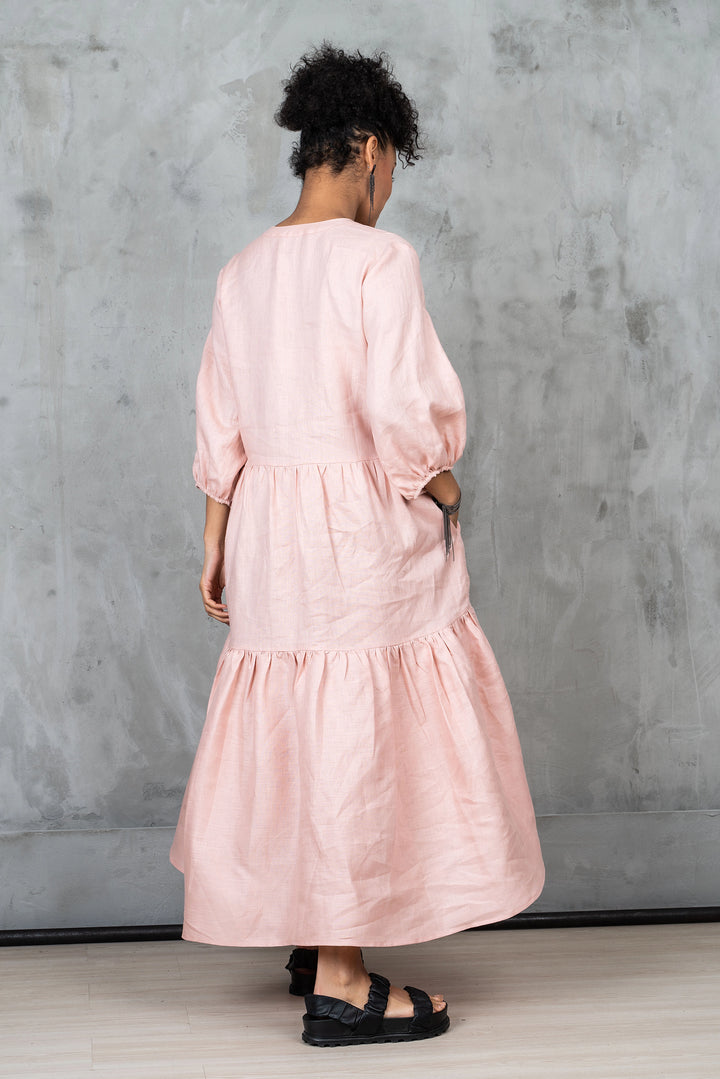 Ash Rose Linen Tunic Dress